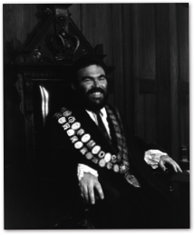 Simon in his Mayoral robes